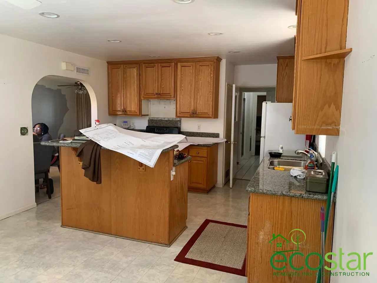 Finished kitchen remodel by EcoStar Remodeling & Construction