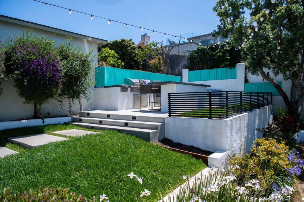 Completed landscaping and exterior project