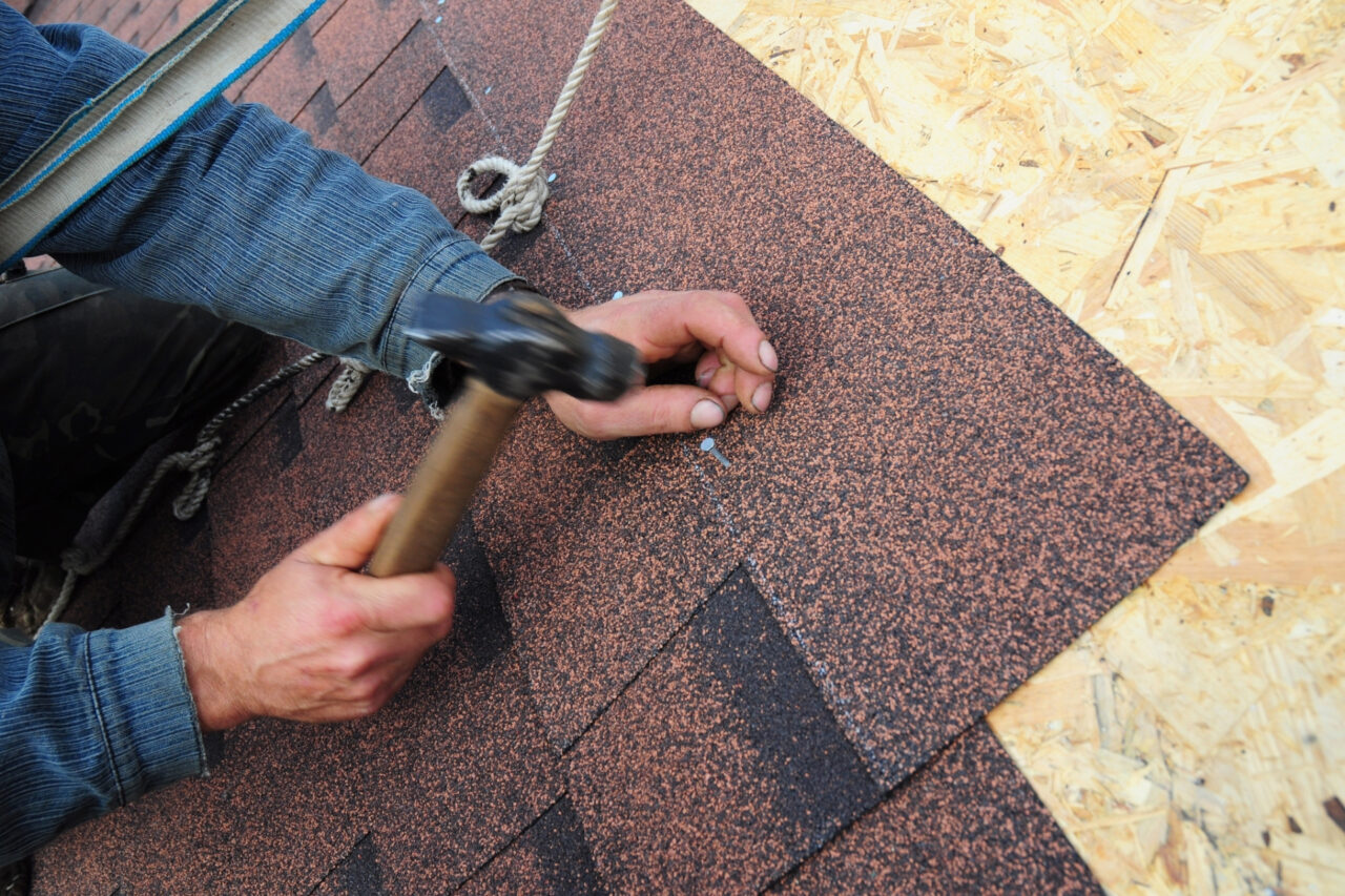 New roof installation