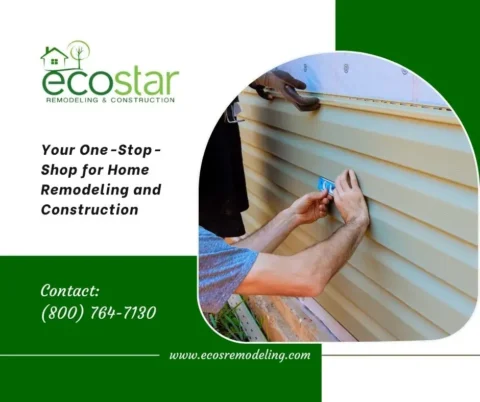 Vinyl siding on a house exterior