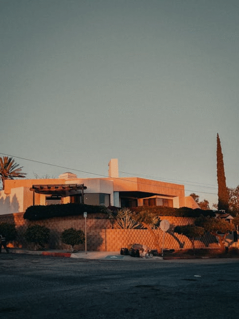 Los Angeles home at sunset