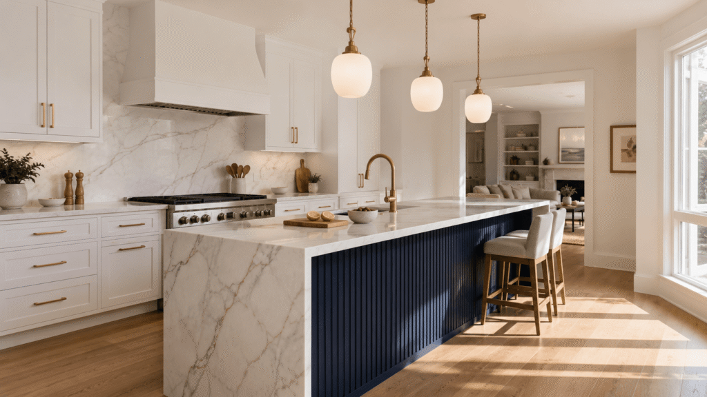 Built-in kitchen island
