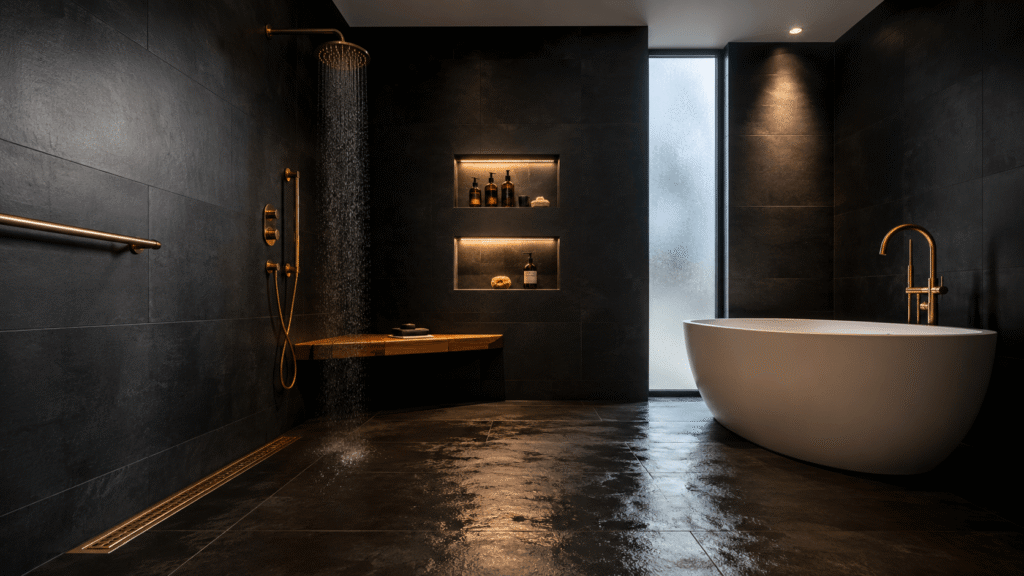 Luxury wet room bathroom