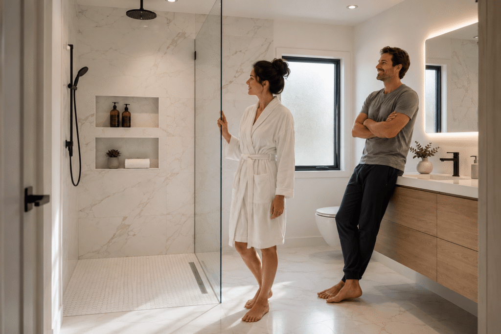 Modern bathroom interior