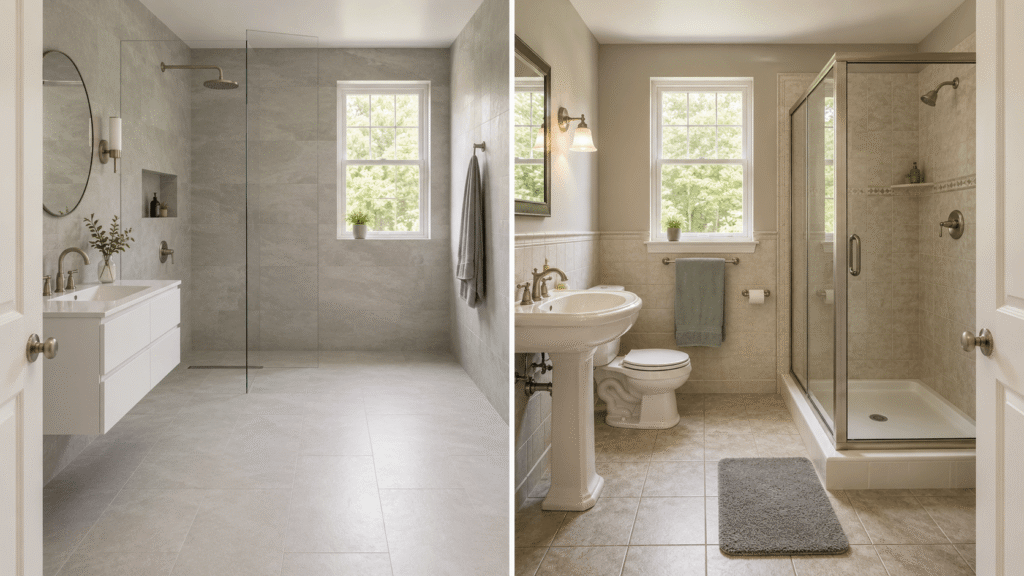 Modern wet room bathroom design